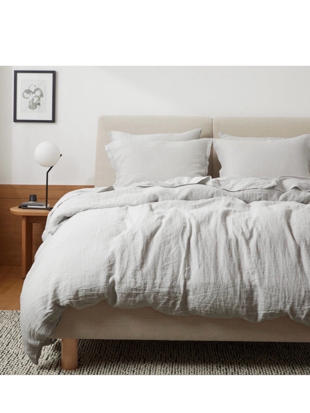 Parachute Home Linen King Duvet Cover in Grey